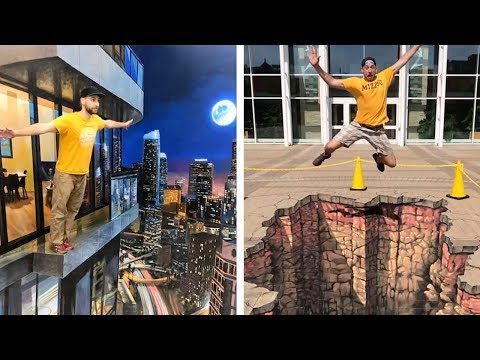 Talented Artist Creates Realistic 3D Chalk Art