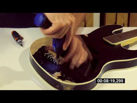 Black/Silver Heavy Relic Precision Style PS Electric Bass Guitar By Burretone Guitars image 10