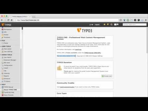 Typo3 Version herausfinden