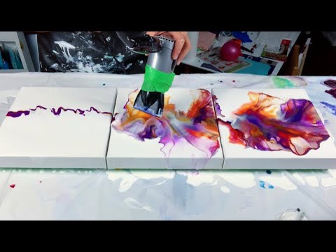 #143 - Triptych Dutch Pour - Check this out! | Acrylic Painting | Fluid Artist