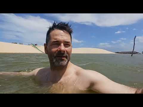 Lagoas de Tatajuba, Jericoacoara, Ceará, Brazil. Lunch on the quad bike dune tour
