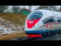 Railway High-Speed Bullet Trains ​​Sapsan at full speed/Высокоскоростной поезд Сапсан летит 250 км/ч
