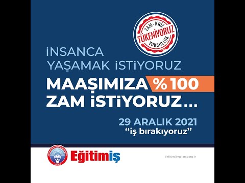 EMEĞİMİZE, ALIN TERİMİZE, MESLEK ONURUMUZA SAHİP ÇIKMAK İÇİN 29 ARALIK’TA GREVDEYİZ! | EĞİTİM İŞ