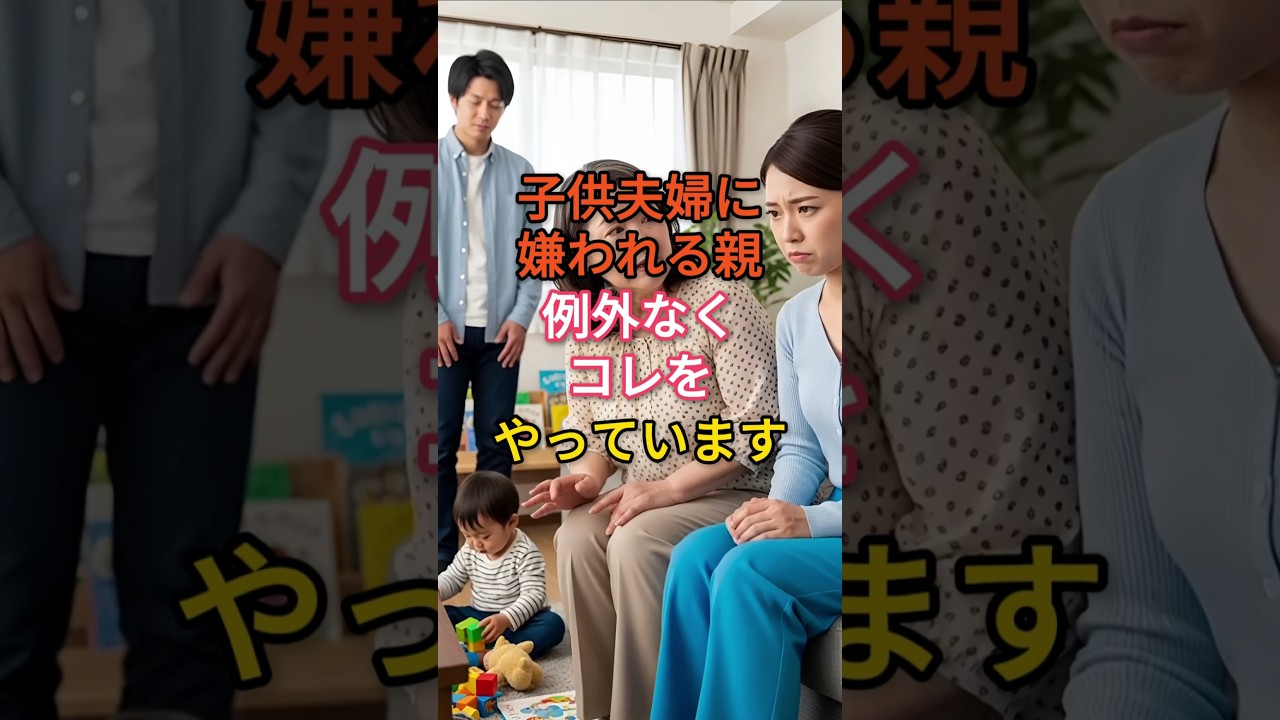子供夫婦に嫌われる親、例外なくコレをやっています #雑学 #知恵 #嫁姑 #人間関係 #60代 #50代 #夫婦