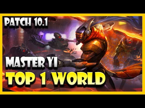 TOP1 MASTER YI WORLD *MASTER YI VS RAMMUS* SEASON 10 HOW TO PLAY MASTER YI JUNGLE  LEAGUE OF LEGENDS