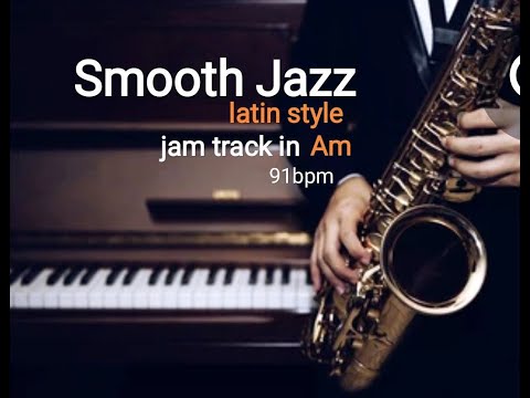 Smooth Jazz backing track in Am latin style extended version