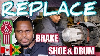 preview picture of video 'How To Replace Brake Shoe On Heavy Duty Dumper Truck Jamaican Mechanic DSL DIESEL TRUCK REPAIR INC'