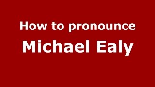 How to pronounce Michael Ealy