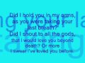 I've Loved You Before Lyrics