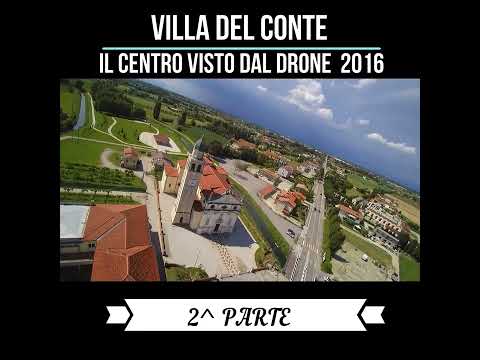 Il centro di Villa del Conte visto dal drone