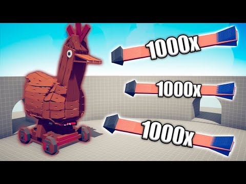 TROJAN CHICKEN vs 1000x OVERPOWERED UNITS - TABS | Totally Accurate Battle Simulator 2023