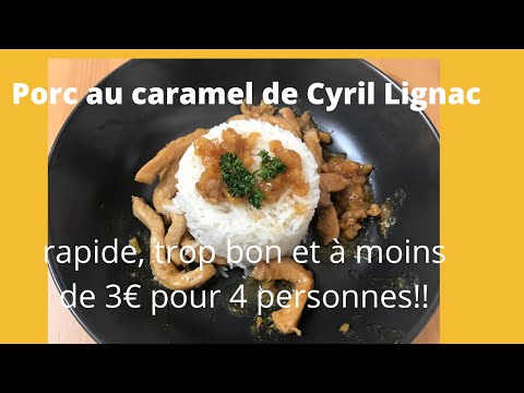 Pork with caramel, recipe by Cyril Lignac