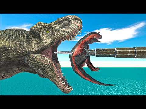 Avoid the T-rex Head and Reach The Evolution Gate - Animal Revolt Battle Simulator