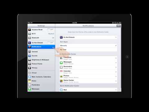 Notifications & the Notifications Center on the iPad