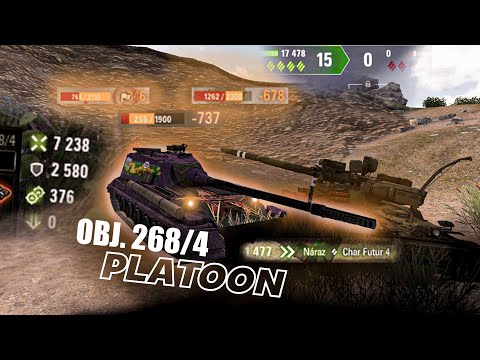 Obj. 268/4 platoon DESTROYING World of Tanks