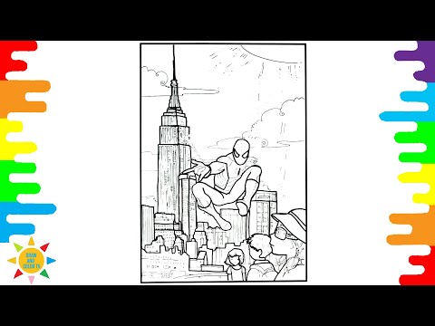 Spiderman and Empire State Building Coloring Page|Unknown Brain|Inspiration|feat.Aviella|NCS Release