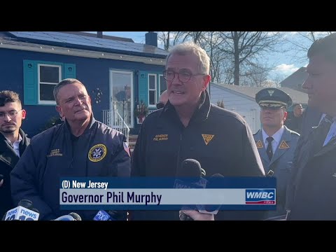NJ Little Falls Governor Phil Murphy & State Officials Addressing Flooding