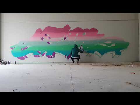 graffiti street art time lapse by emede meos