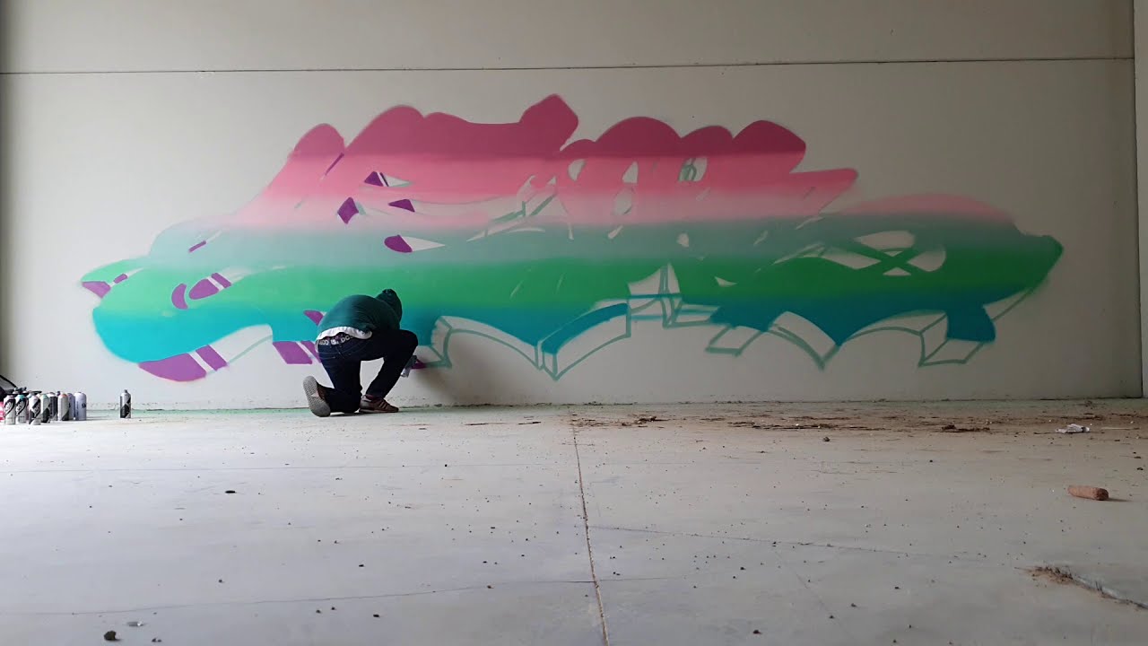 graffiti street art time lapse by emede meos