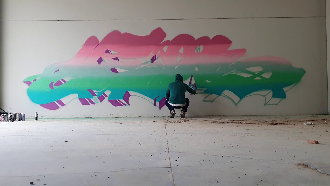 graffiti street art time lapse by emede meos