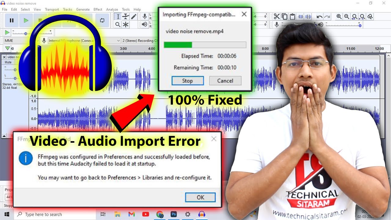 Audioalter export error