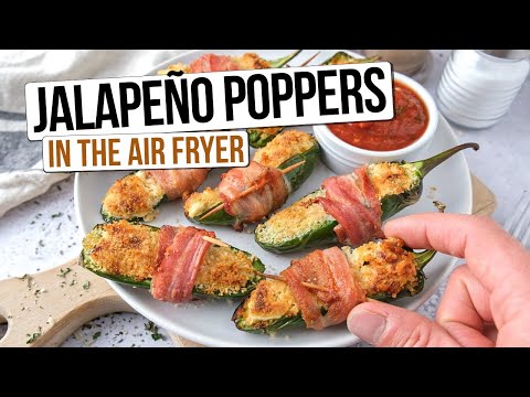 Homemade Air Fryer Jalapeño Poppers [w/ Crispy Bacon]