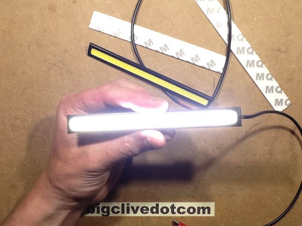 A look at some LED COB light strips for cars / automobiles.