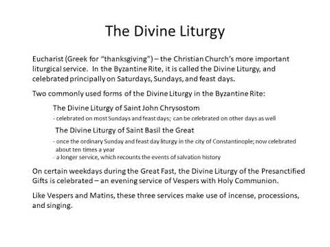 Plainchant of the Byzantine Catholic Church - Week 1: Liturgical background