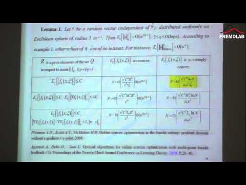 A.Gasnikov/E.Krymova: Stochastic online gradient-free methods with inexact oracle... Feb 27, 2015