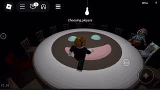 Cover art for russian roulette but its roblox