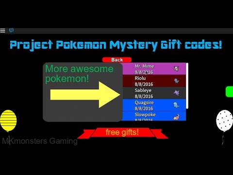 Codes for project pokemon in roblox