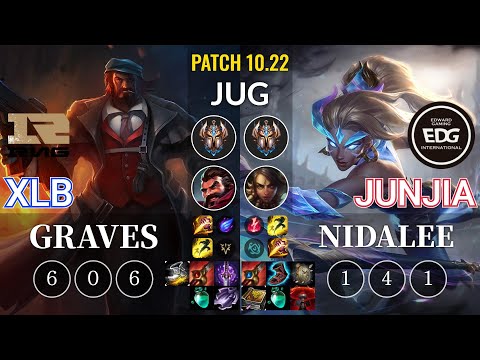 RNG XLB Graves vs EDG JunJia Nidalee Jungle - KR Patch 10.22