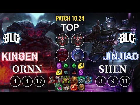 BLG Kingen Ornn vs BLG Jinjiao Shen Top - KR Patch 10.24
