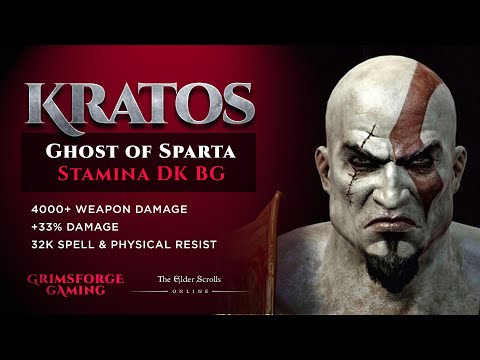 ESO Stam DK "KRATOS" Ghost of Sparta BG Gameplay
