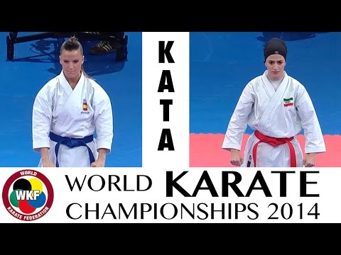 MARTIN ABELLO vs AFSANEH. Female Kata. Bronze Medal. 2014 World Karate Championships