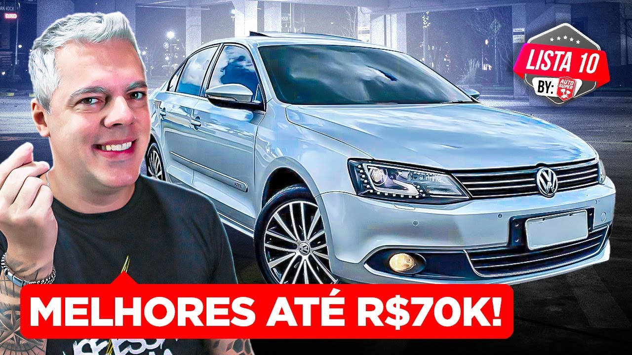 10 MELHORES CARROS até R$ 70 mil! MELHOR CUSTO BENEFÍCIO!