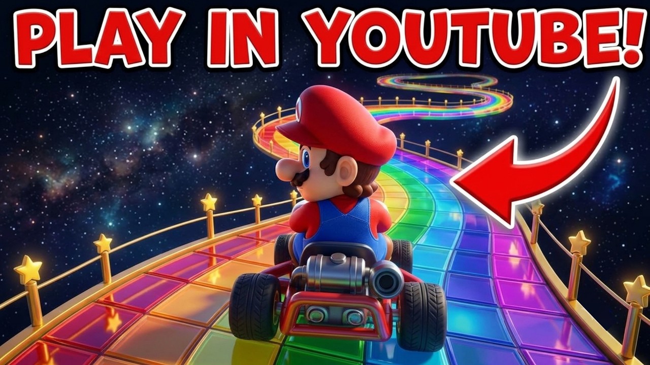 Mario Kart but it's a PLAYABLE YouTube video!