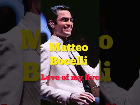 Love of my life ♥️  Matteo Bocelli - so beautiful #bocelli #live