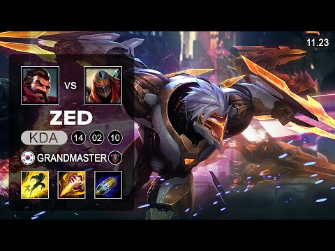 DK Canyon Zed Jungle vs Graves - KR Grandmaster - PreSeason 12 Patch 11.23
