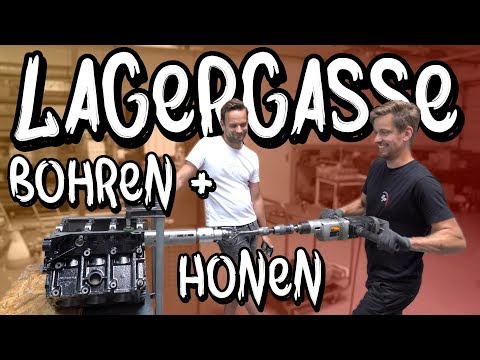 Bearing line drilling at BP Motorentechnik! - Marius Audi S4 engine part 2 | Philipp Kaess |