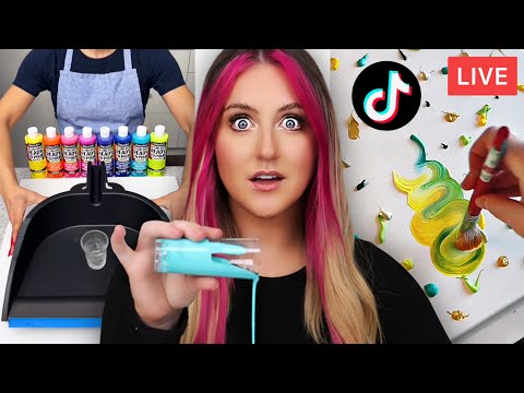 Testing Viral Tiktok Art Hacks 🔴 LIVE EXPERIENCE 🔴
