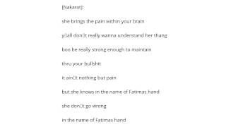 Outlandish   Fatima&#39;s Hand Şarkı Sözü