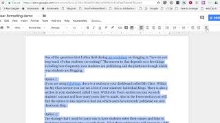 How to quickly clear formatting in Google Docs