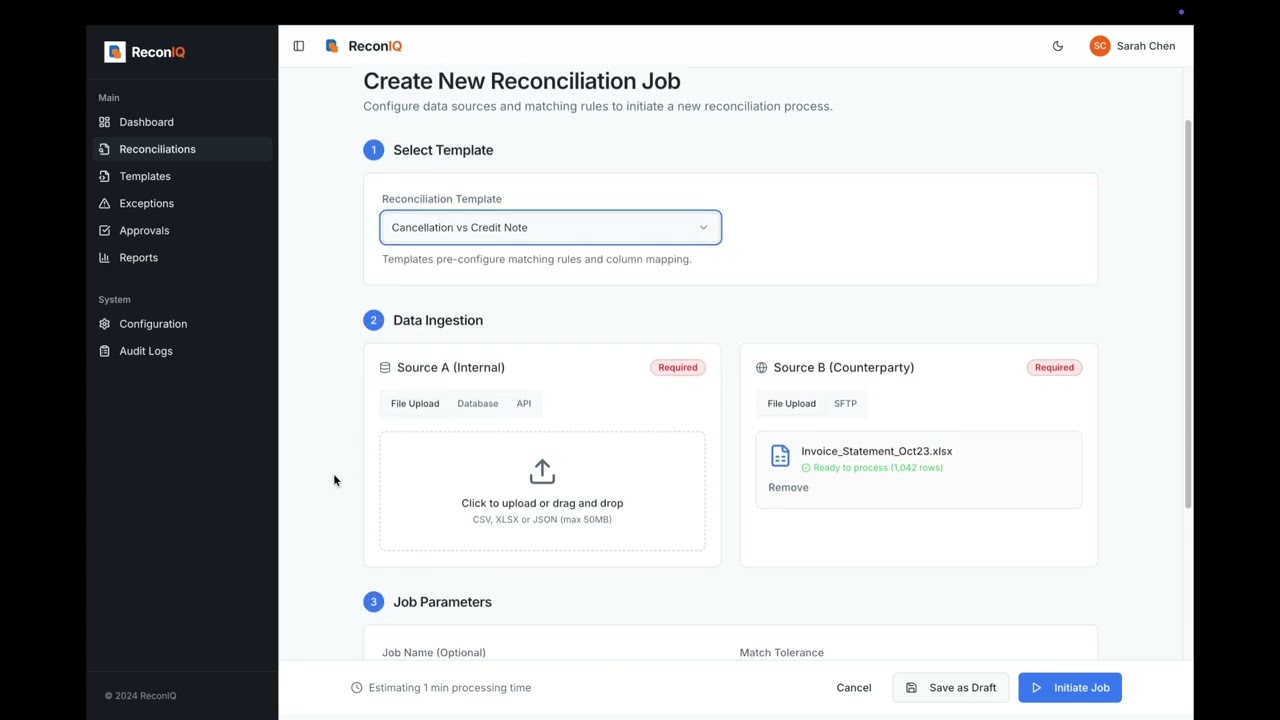 AI Reconciliation Agent for Financial Data