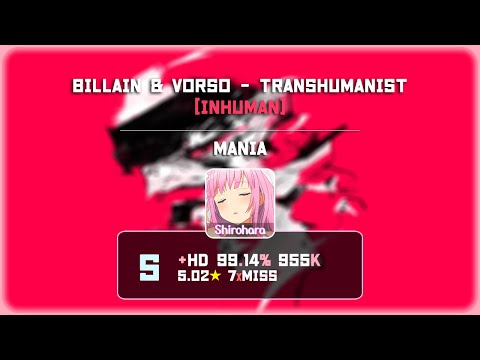 (Mania) Billain & Vorso - Transhumanist [inhuman] (5.02⭐) +HD 99.14% | 955K | 7❌