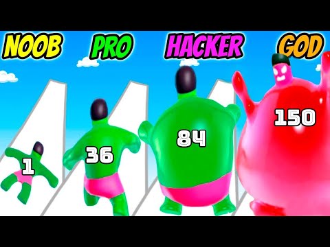 NOOB vs PRO vs HACKER vs GOD in Wobbleman Run 2023