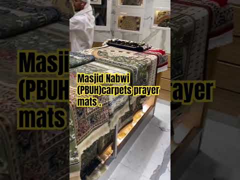 Madina green carpet prayer mats.