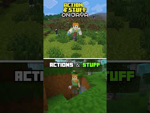 Minecraft Animations: Actions & Stuff 1.4 (Bedrock) vs. Actions & MOD (Java)