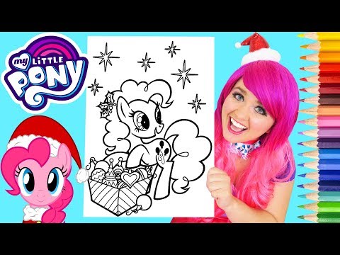 Coloring My Little Pony Christmas Pinkie Pie Coloring Page Prismacolor Pencils | KiMMi THE CLOWN