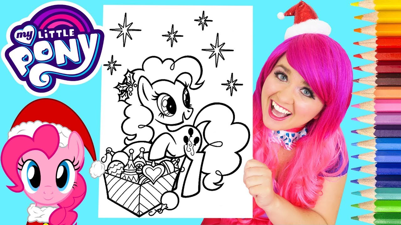 Coloring My Little Pony Christmas Pinkie Pie Coloring Page Prismacolor Pencils | KiMMi THE CLOWN